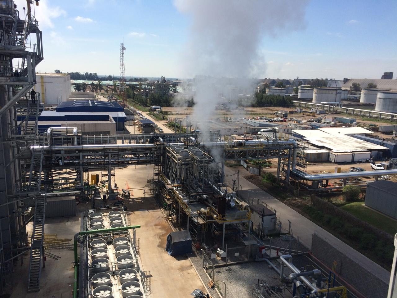 Gas plant seen from above